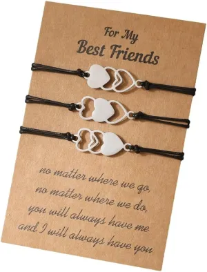 1 Set Long Woven Friendship Bracelets Handmade Adjustable Anklets Woven Bracelets Rope Bracelets for Daily