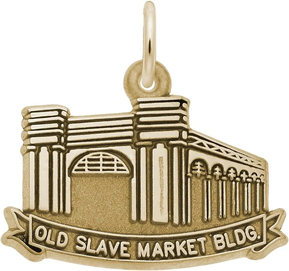 10k Yellow Gold Old Slave Market Charm, Charms for Bracelets and Necklaces