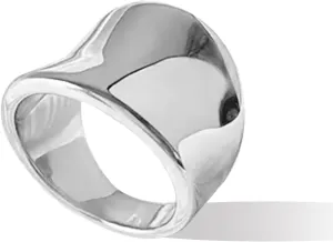 14K Gold Wide Band Rings for Women Chunky Gold Rings That Don't Tarnish Size 6-11 Statement Rings for Women Gold and Silver Rings for Women Men
