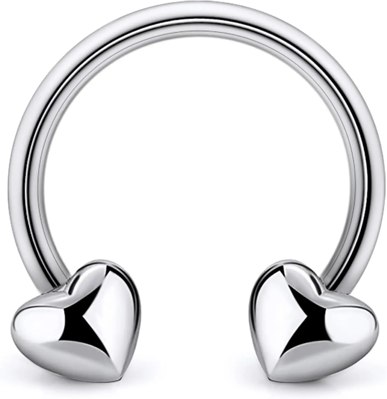 16G G23 Titanium Horseshoe Septum Rings Internally Threaded Septum Nose Rings Hoop Helix Daith Cartilage Tragus Earrings Eyebrow Body Piercing Jewelry for Women Men 8mm 10mm