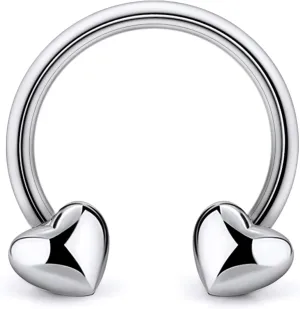 16G G23 Titanium Horseshoe Septum Rings Internally Threaded Septum Nose Rings Hoop Helix Daith Cartilage Tragus Earrings Eyebrow Body Piercing Jewelry for Women Men 8mm 10mm