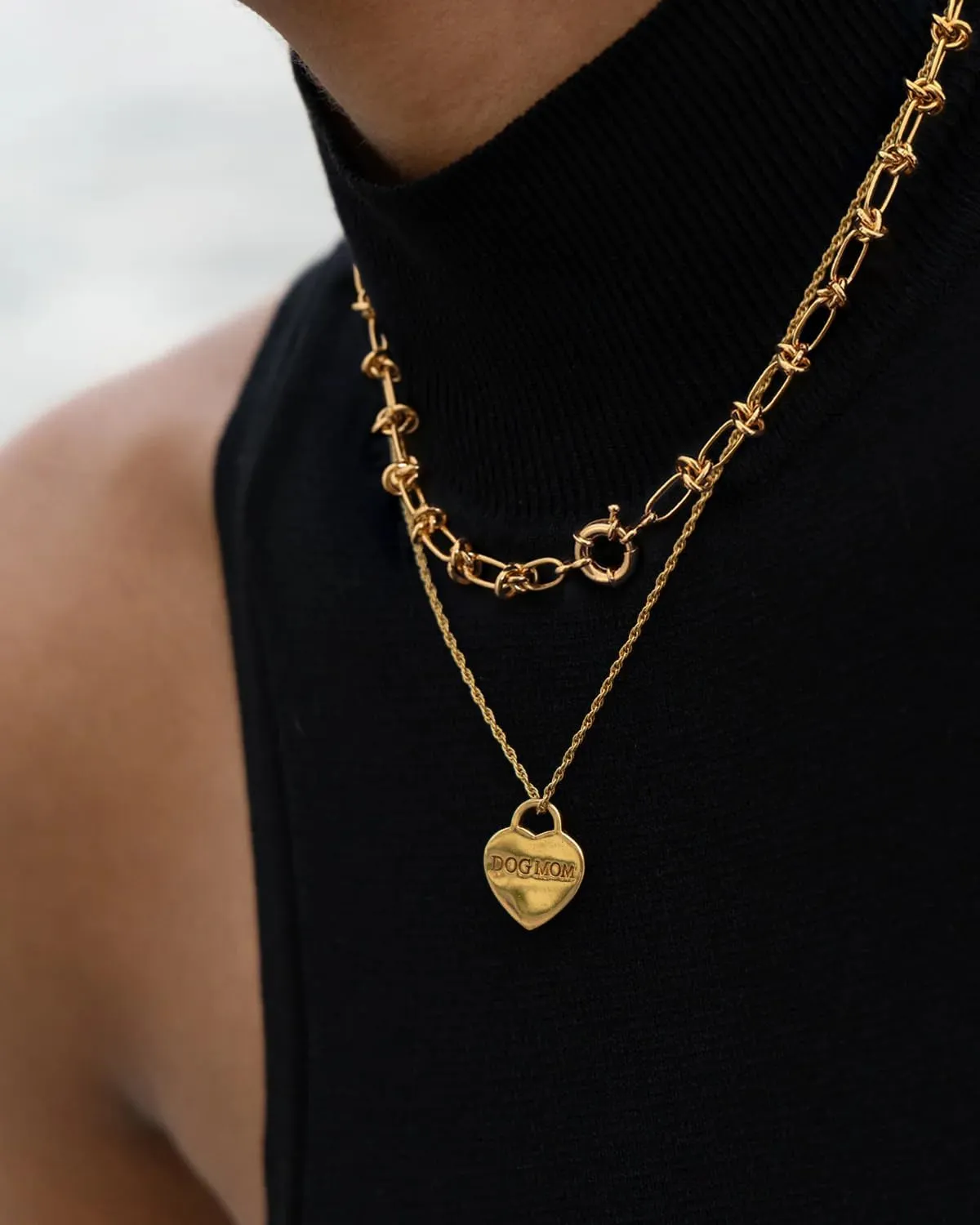 18K Gold Plated Choker Necklaces for Women Fashion Snake Chain Dainty Leaf Coffee Bean Love Knot Link Chain Choker Necklace