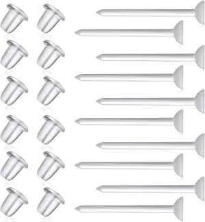 200pcs Sports Earrings - 3mm Clear, Invisible, Plastic for Sensitive Ears & Work