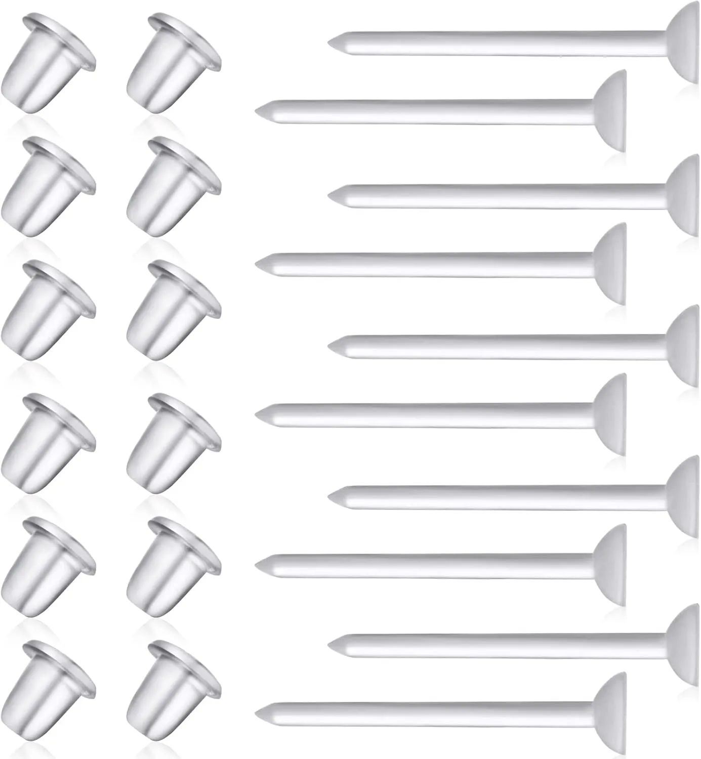 200pcs Sports Earrings - 3mm Clear, Invisible, Plastic for Sensitive Ears & Work