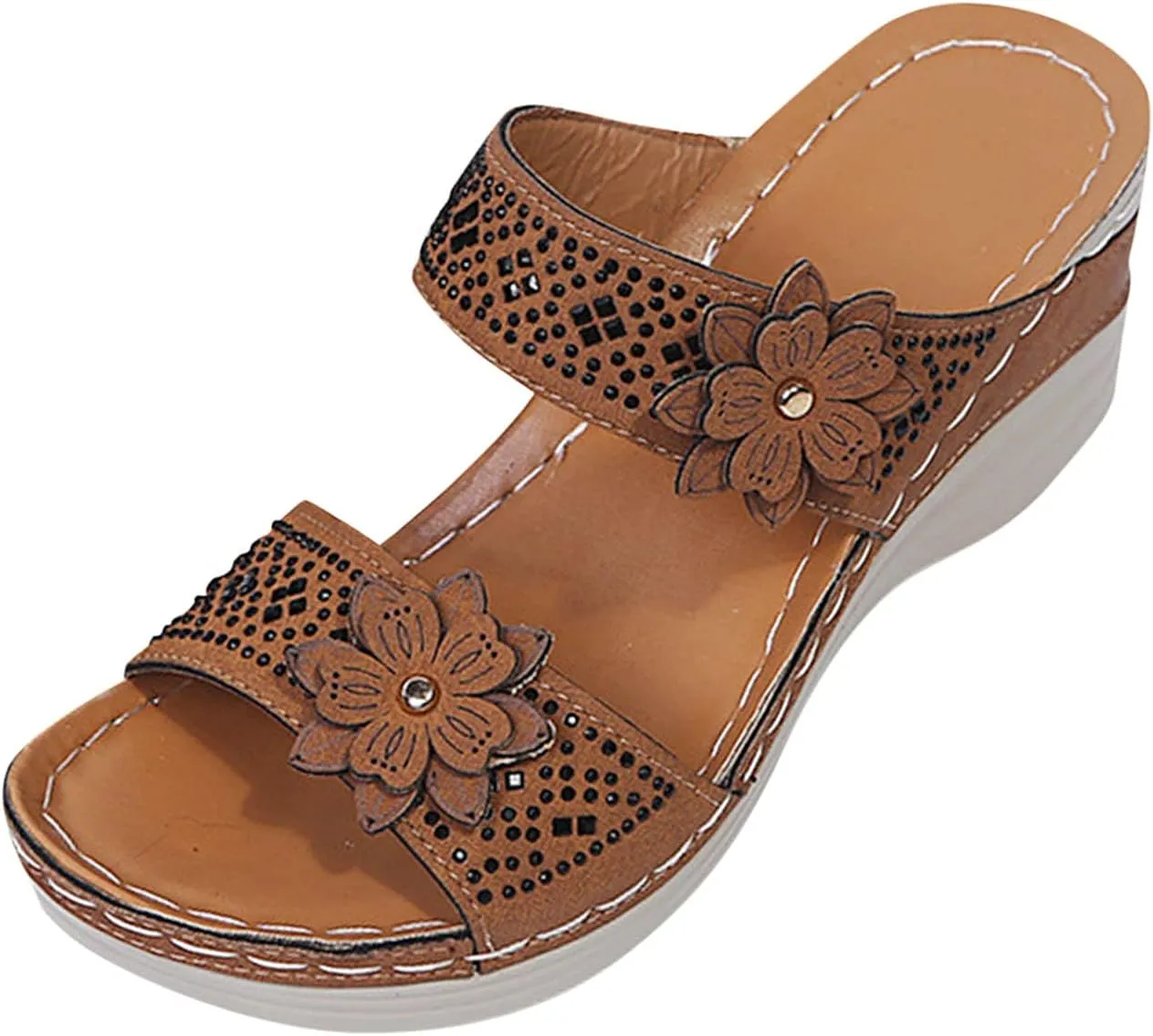 2024 Womens Wedge Sandals Dressy: Comfortable Orthopedic Sandals Summer Chunky Heels Fashion Walking Platform
