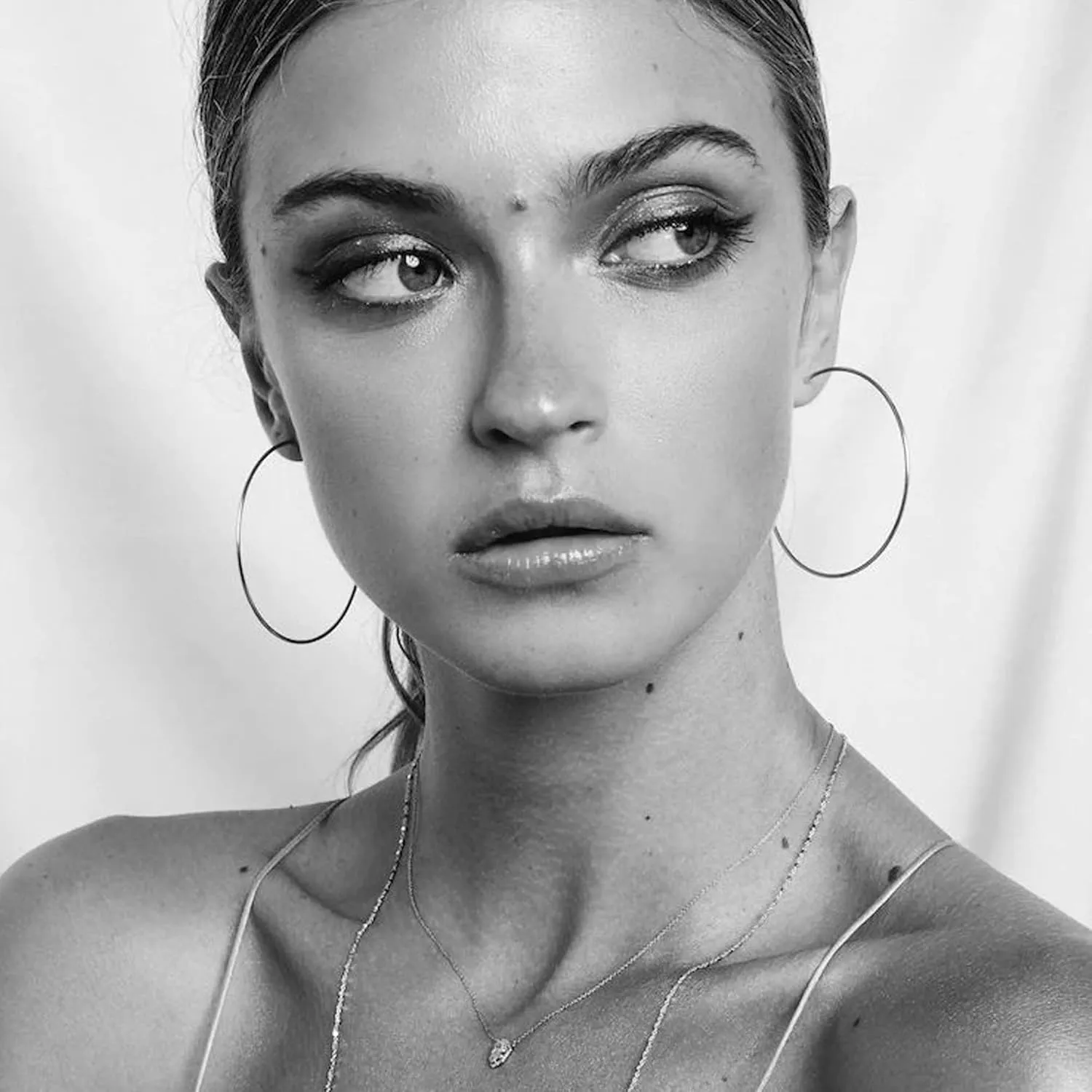 2mm Sterling Silver Big Hoop Earrings For Women - Large Hypoallergenic Circle Endless Thin Oversize Silver Hoops