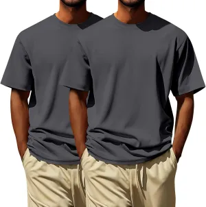 3 Pack Big and Tall Men's T-Shirts Short Sleeve Workout Basic Shirts Moisture Wicking Casual Running Athletic Tops