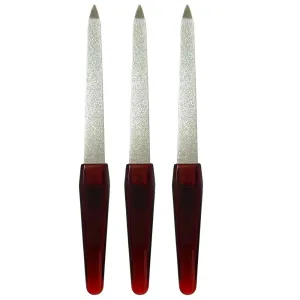 3 Pc Heavy Duty Sapphire Nail Files Double Sided Manicure Emery Boards Diamond