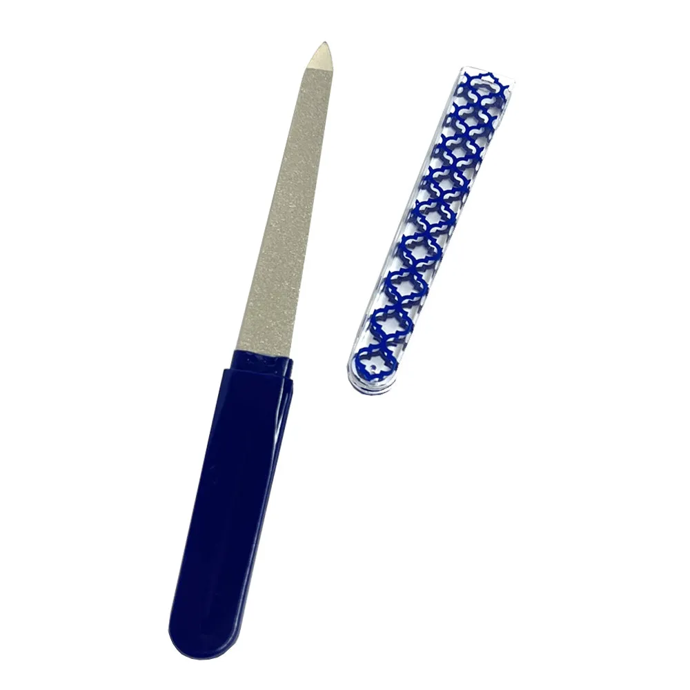 3 Pc Heavy Duty Sapphire Nail Files Double Sided Manicure Emery Boards Diamond