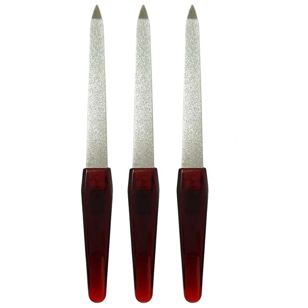3 Pc Heavy Duty Sapphire Nail Files Double Sided Manicure Emery Boards Diamond