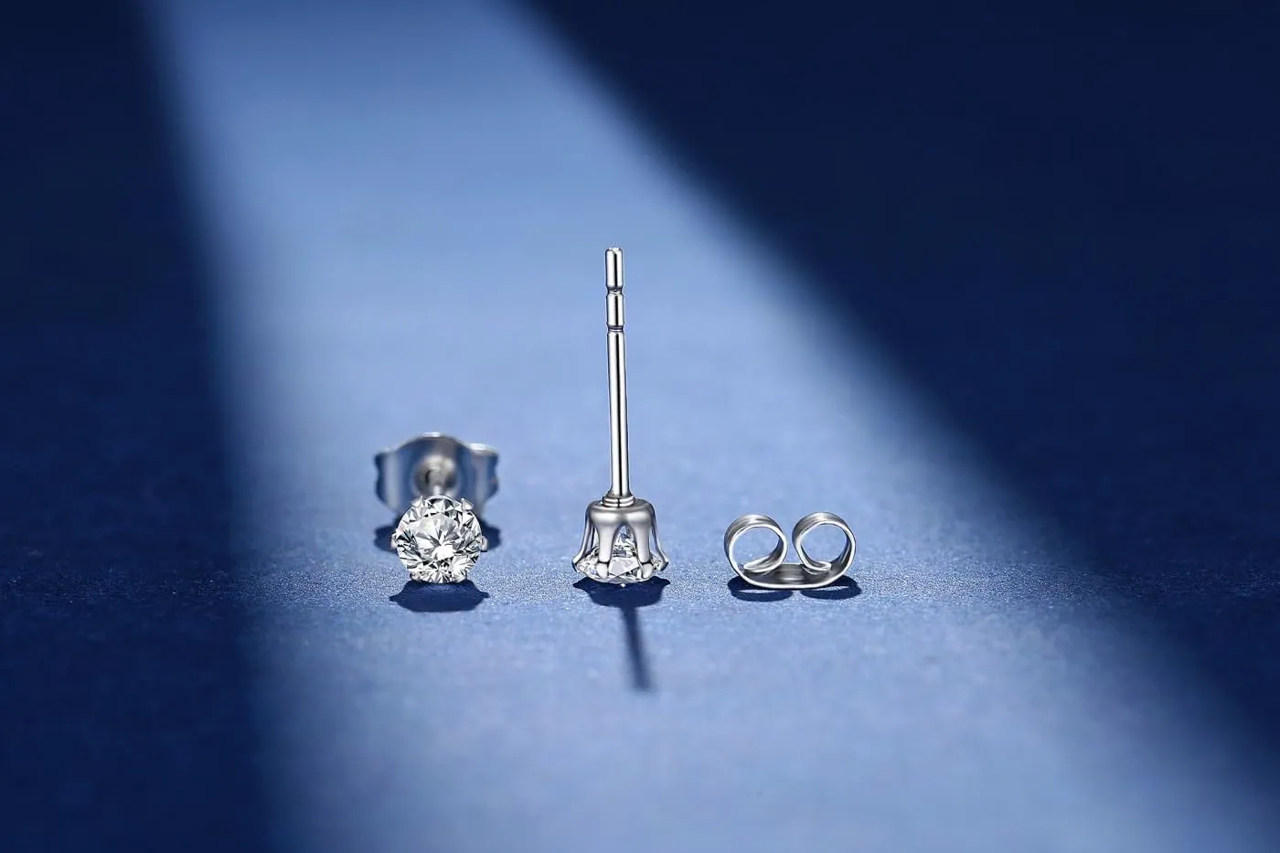 6-10 Pairs Tiny Women's Stainless Steel Round Clear Cubic Zirconia Stud Earrings, Hypoallergenic Surgical Steel Earrings Set, 2mm 3mm 4mm CZ,