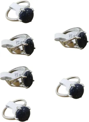 6pcs Aesthetic Gemstone Finger Rings Set for Men Women Unique Decorative Stone Rings for Festivals Parties Everyday Wear Comfortable Design Smooth Finish