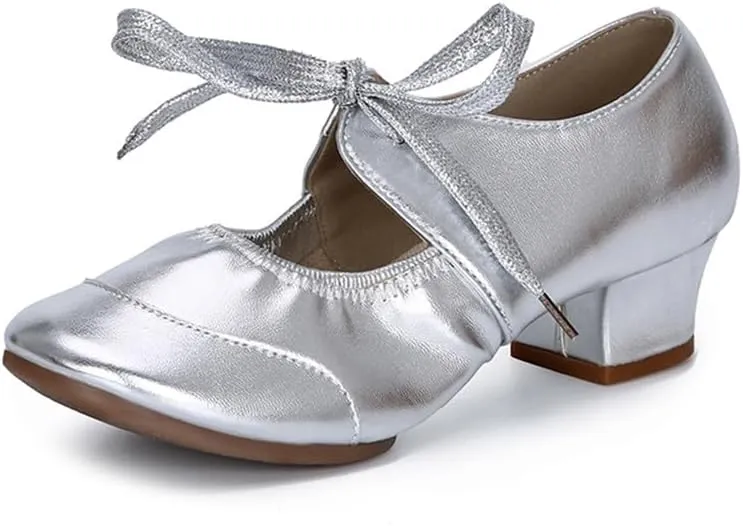 AOQUNFS Womens Dance Sneakers Ballroom Lace-up Modern Salsa Latin Jazz Practice Dance Shoes,YMJ-215