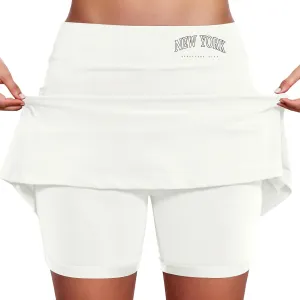 Athletic Skirts Women with Shorts Casual Tummy Control Tennis Skorts with Pockets New York Yoga Workout Summer Clothes