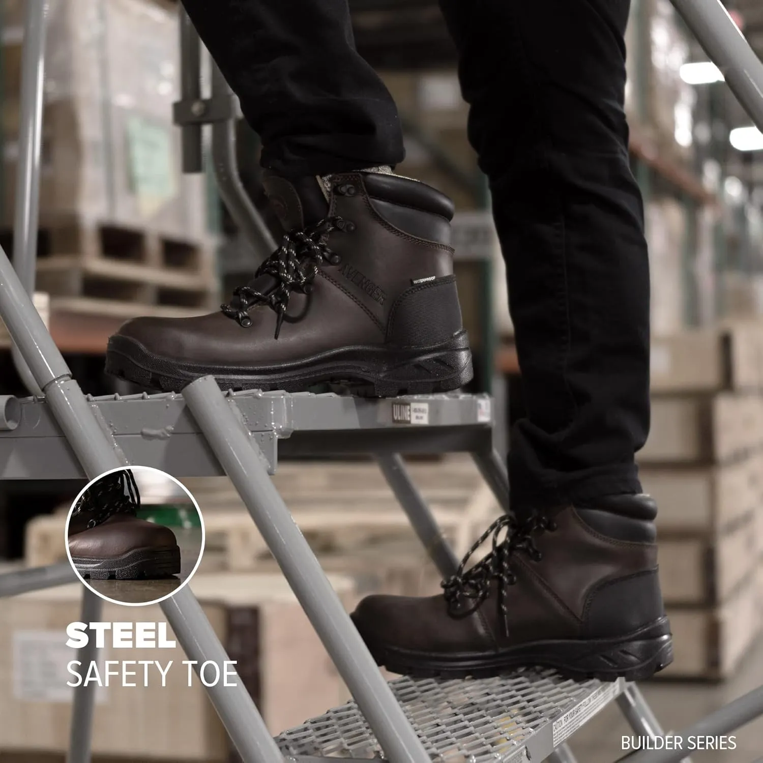 Avenger Work Boots Women's Steel Toe A8050 Industrial Shoe