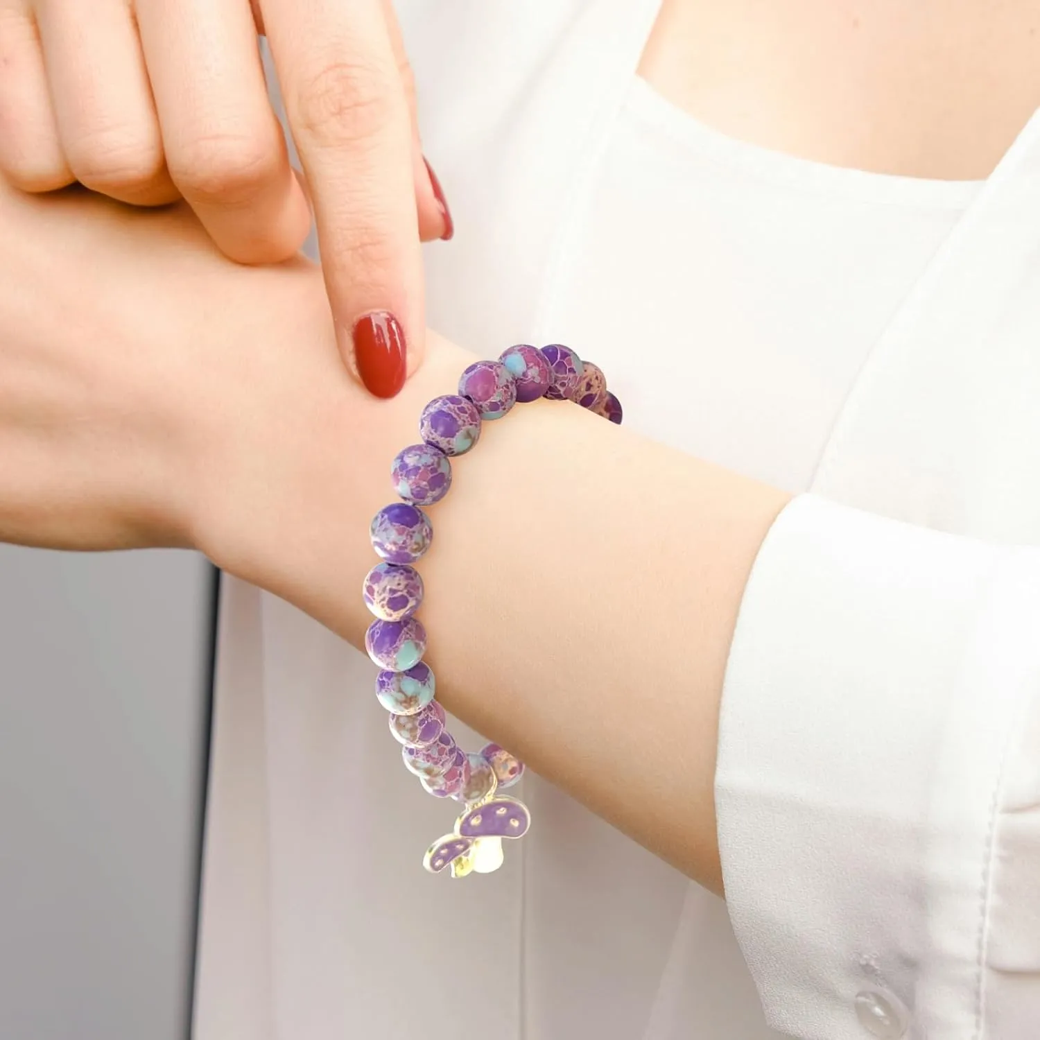 Beaded Bracelets for Women, Natural Stone Bracelets, Gemstone bracelet, Stretch Bracelets for Women Gifts for Women