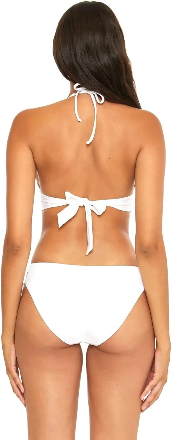 BECCA Women's Layla Halter Bikini Top, Adjustable, Swimwear Separates