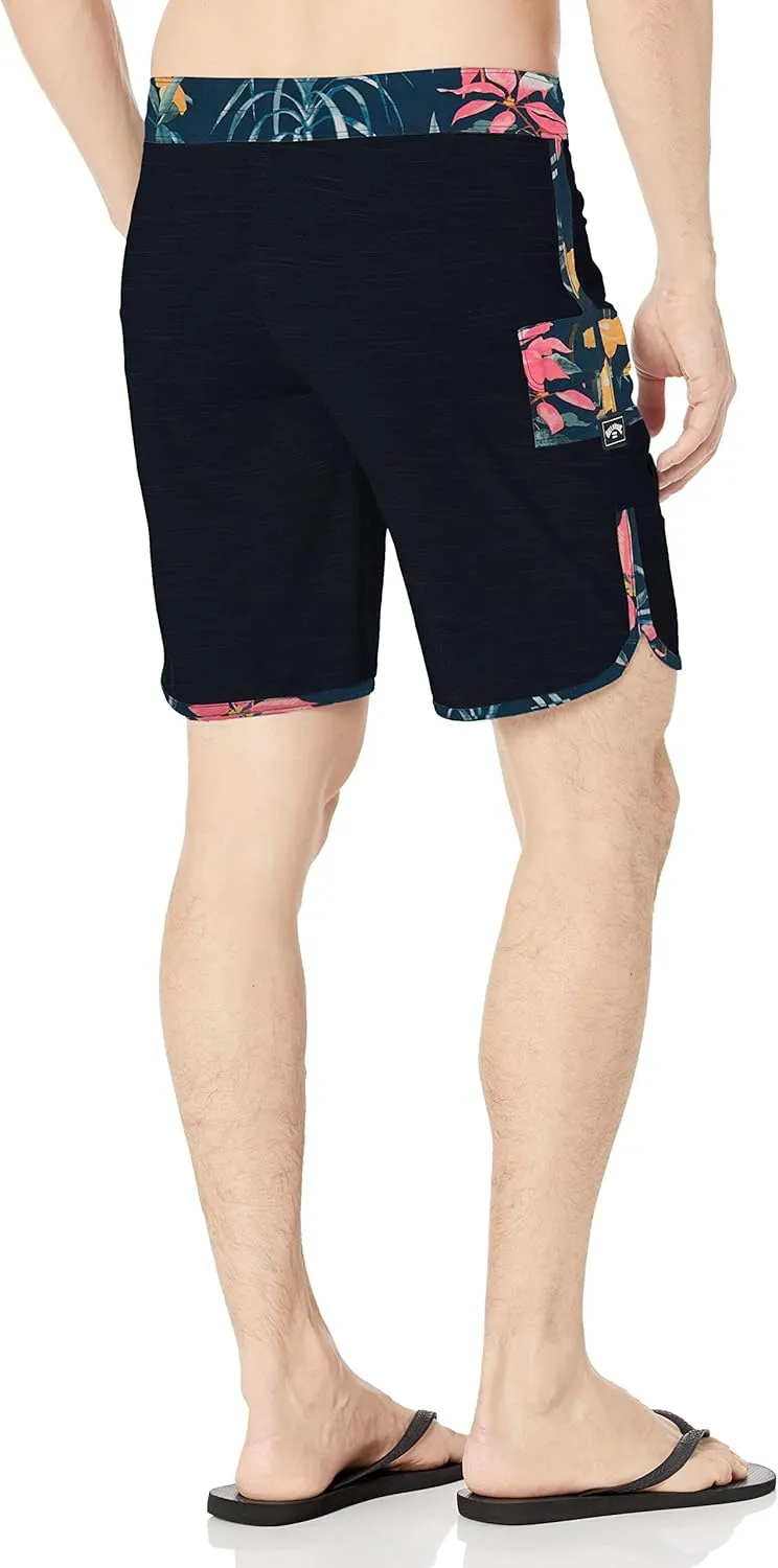 Billabong Men's Standard 73 Line Up Pro Boardshorts, 4-Way Performance Stretch, 19 Inch Outseam