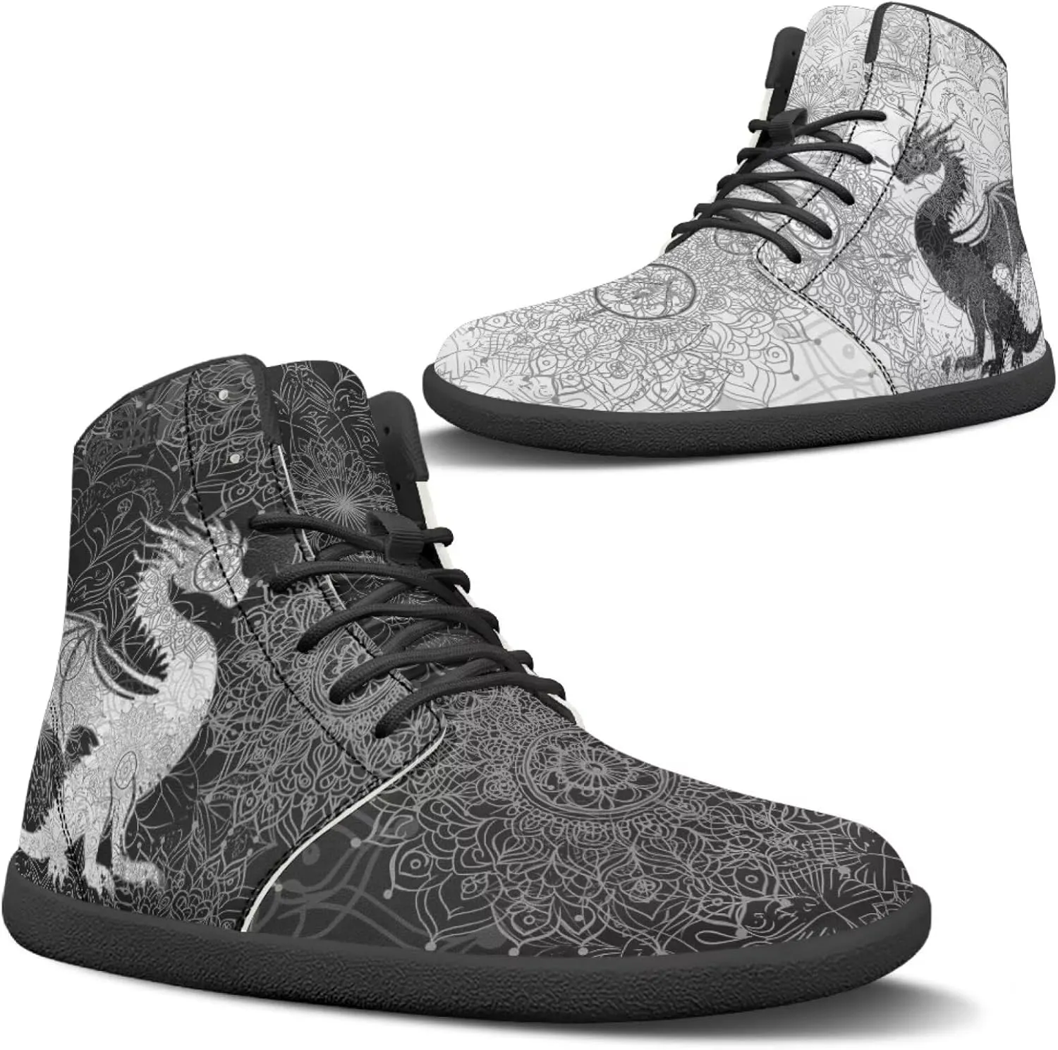 Binienty Barefoot Minimalist Shoes Mens Womens Wide Toe Cross Trainer Zero Drop Lace Up Sneakers