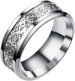 Black Titanium Stainless Steel Ring for Women,Classical Couple Wedding Engagement Band Ring Valentine's Day Jewelry Gift
