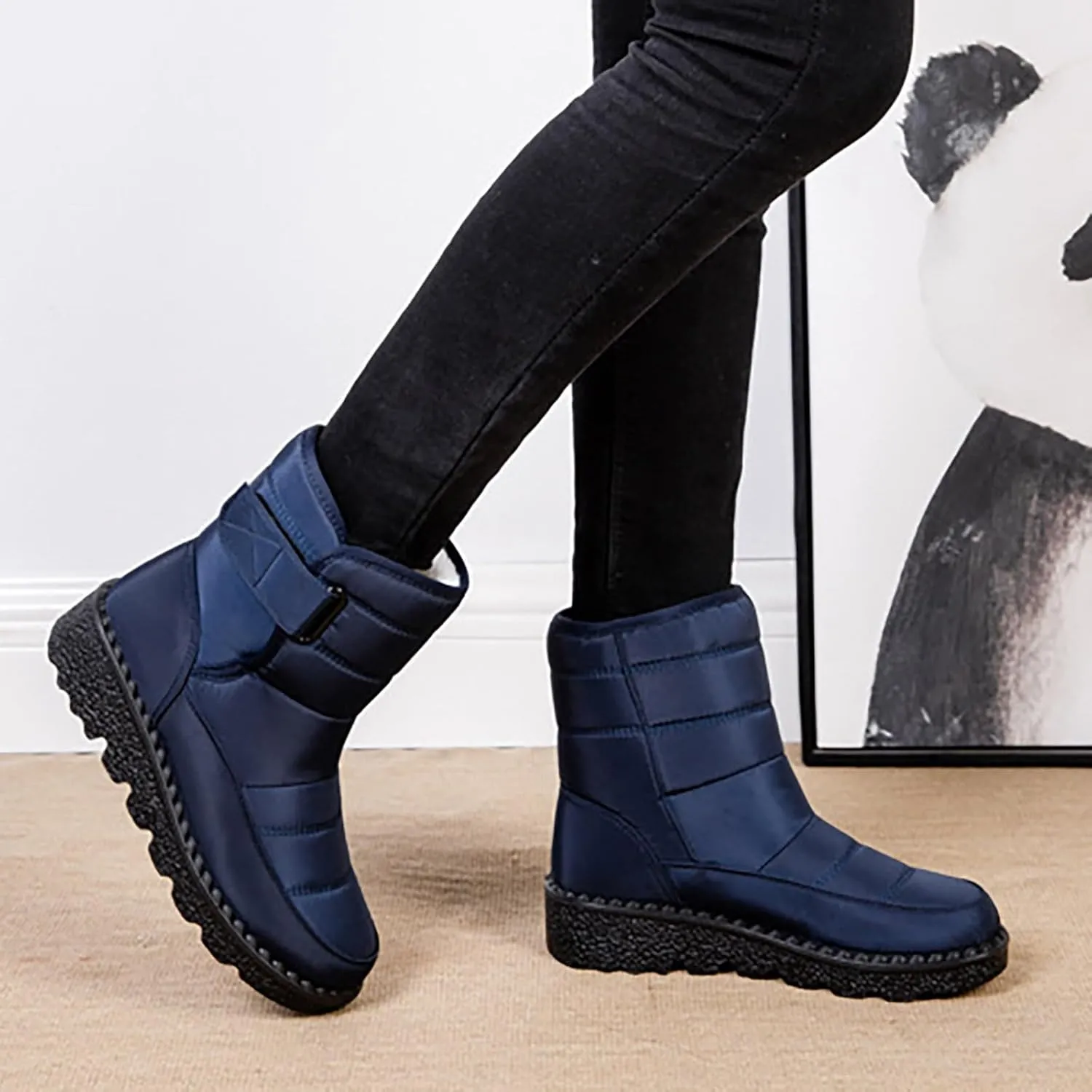 Botas De Invierno Para Mujer Elegantes Con Tacon Botas Invierno Para Mujer White Snow Boots for Women Fuzzy Boots Womens Snow Shoes Waterproof of Today