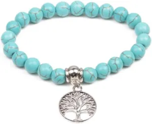 Bracelet Women Family Tree Owl Khama Hand Beaded Stretch Stackable Wrap Silver Lotus Turtle Anniversary Birthday