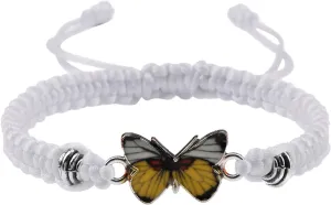 Bracelets for Women Gifts for Women Butterfly Charm Bracelet Adjustable String Butterfly Friendship Bracelets Cute Hand Woven Bracelets Valentines Day Gifts