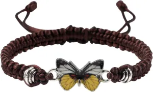Bracelets for Women Gifts for Women Butterfly Charm Bracelet Adjustable String Butterfly Friendship Bracelets Cute Hand Woven Bracelets Valentines Day Gifts