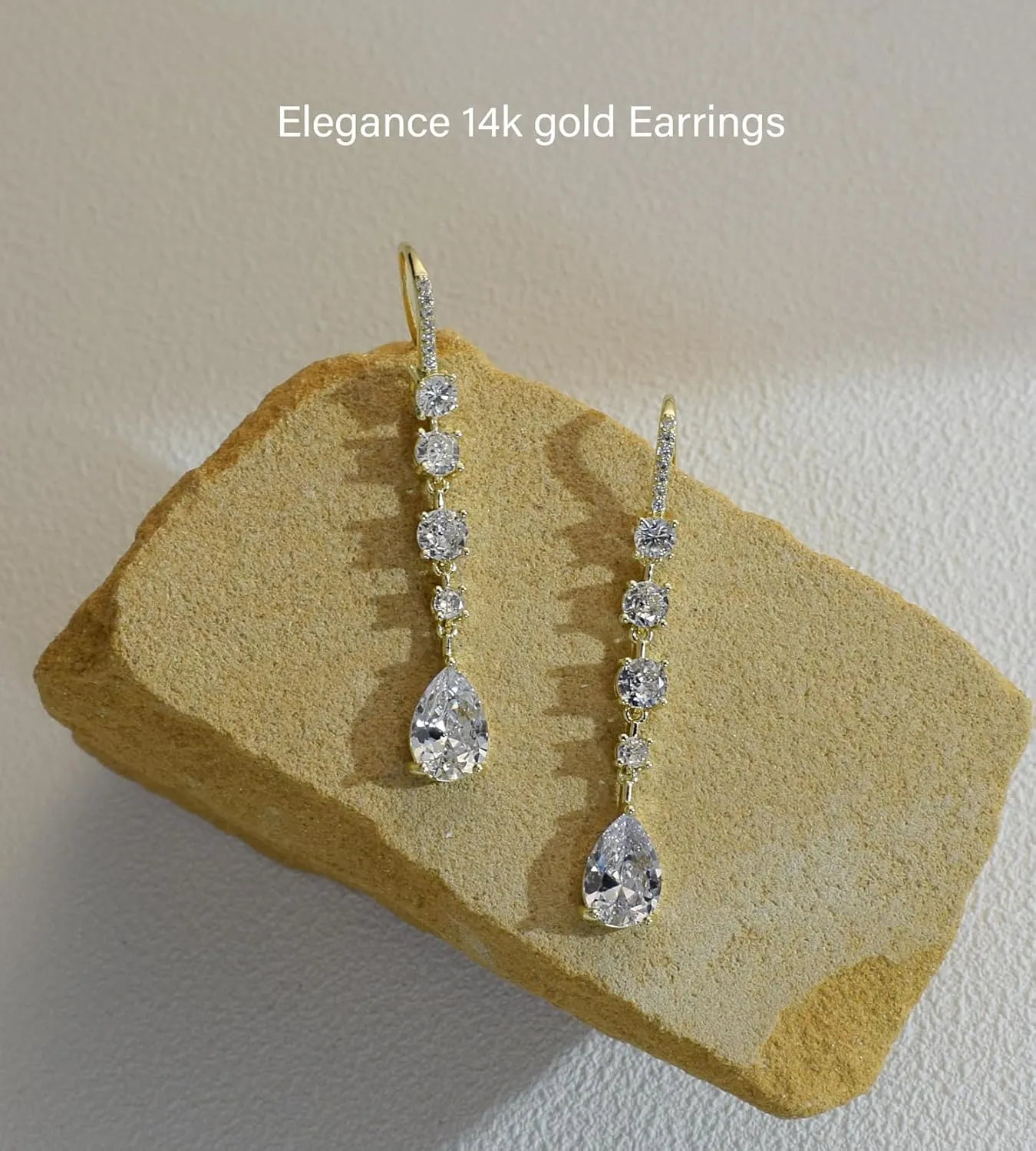 Bride Bridesmaid Teardrop Long Dangle Earrings for Women Trendy Hook Dangling Earrings Fit Wedding Prom Halloween Christmas Gifts
