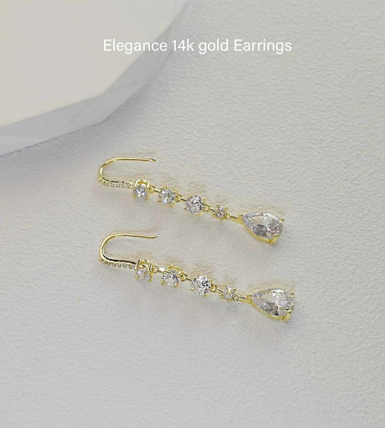 Bride Bridesmaid Teardrop Long Dangle Earrings for Women Trendy Hook Dangling Earrings Fit Wedding Prom Halloween Christmas Gifts