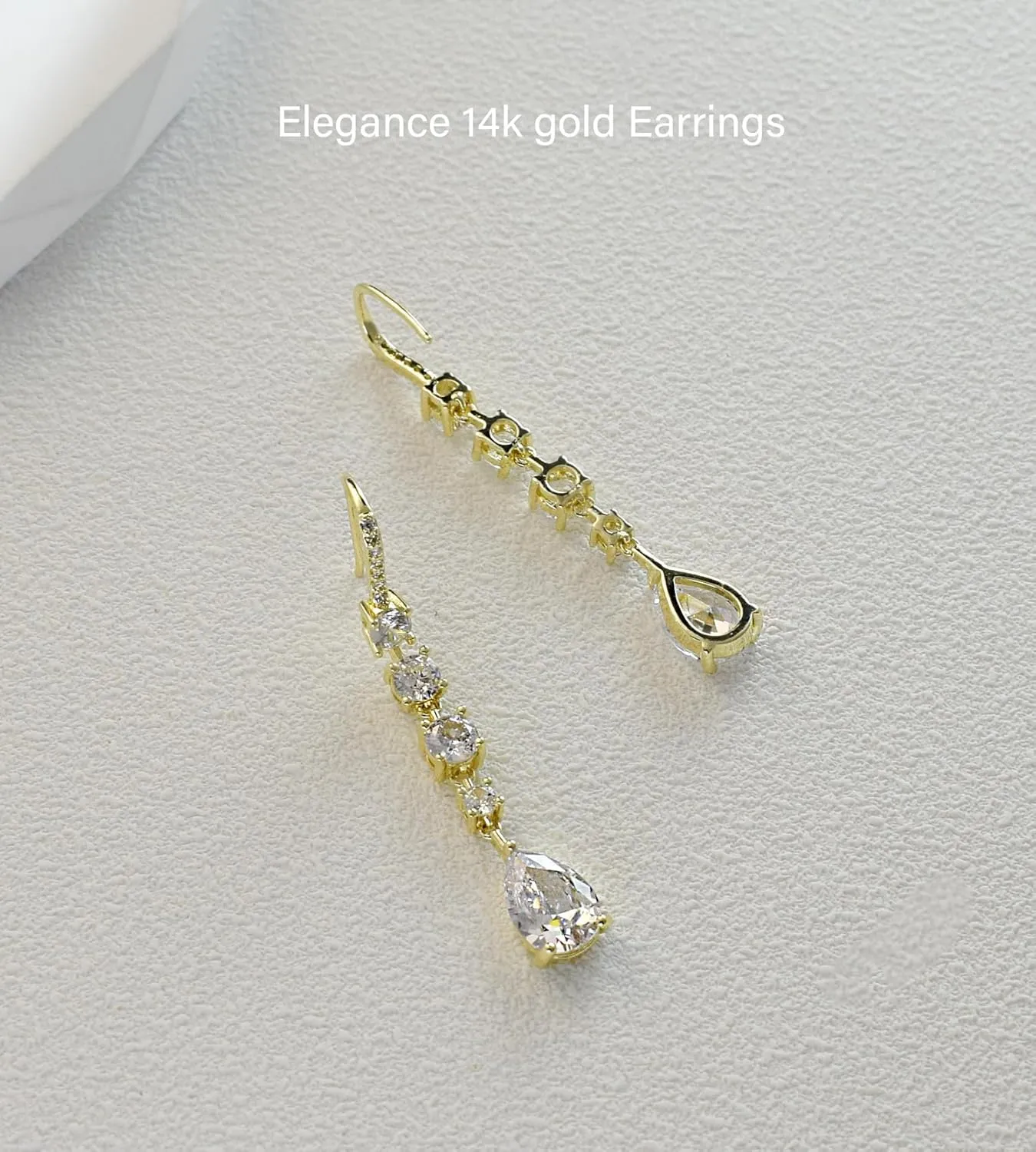 Bride Bridesmaid Teardrop Long Dangle Earrings for Women Trendy Hook Dangling Earrings Fit Wedding Prom Halloween Christmas Gifts