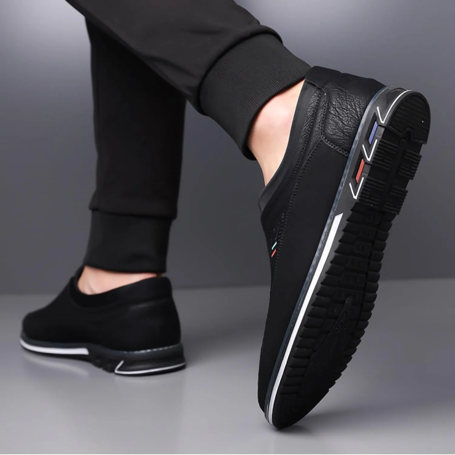 Buybuymen Orthopedic Shoes, Buybuymen Men's Fashion Orthopedic Shoes, Slip-on Fashion Oversized Loafers Oxford Shoes