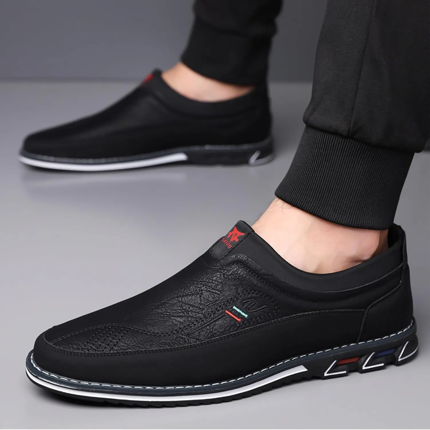 Buybuymen Orthopedic Shoes, Buybuymen Men's Fashion Orthopedic Shoes, Slip-on Fashion Oversized Loafers Oxford Shoes