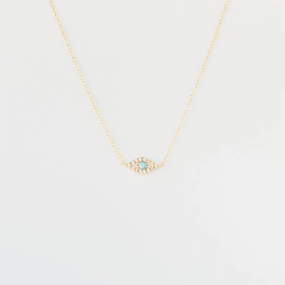 CAITLYNMINIMALIST Dainty 18K Gold Sterling Silver Opal Diamond Dainty Charm Necklace Gift for Her