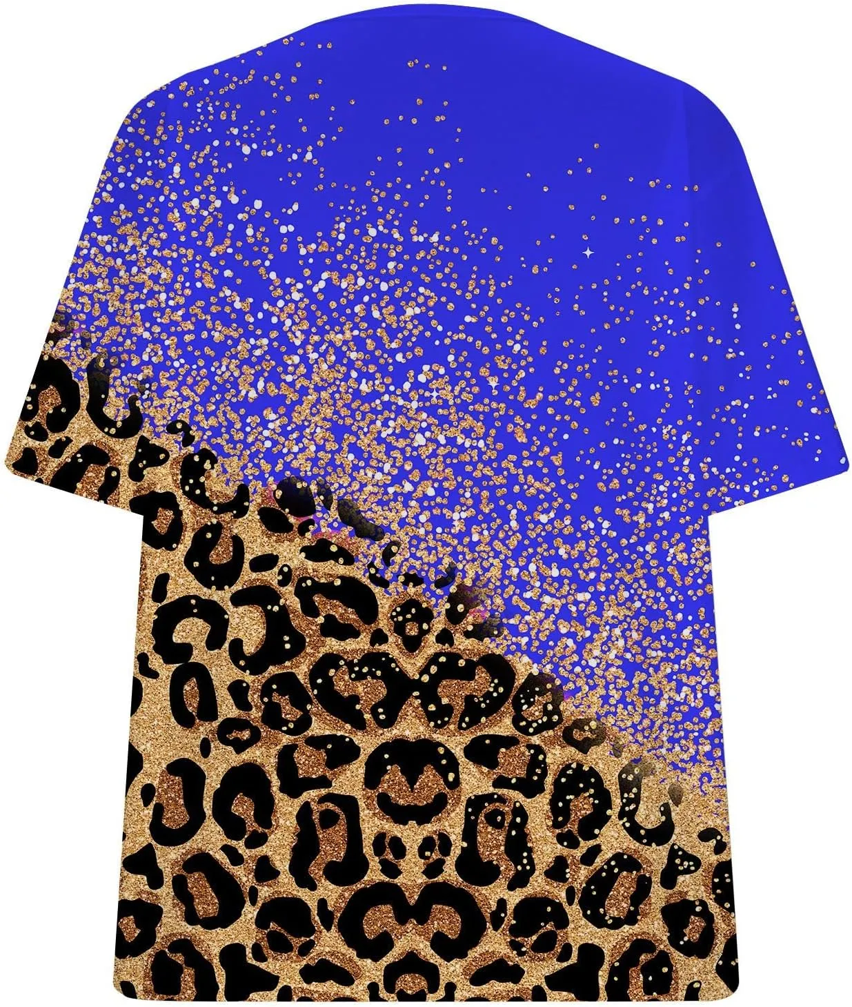 Ceboyel Womens Leopard Print Summer Blouse V Neck Tunic T Shirts Short Sleeve Casual Loose Tee Tops Flowy Ladies Outfits 2023