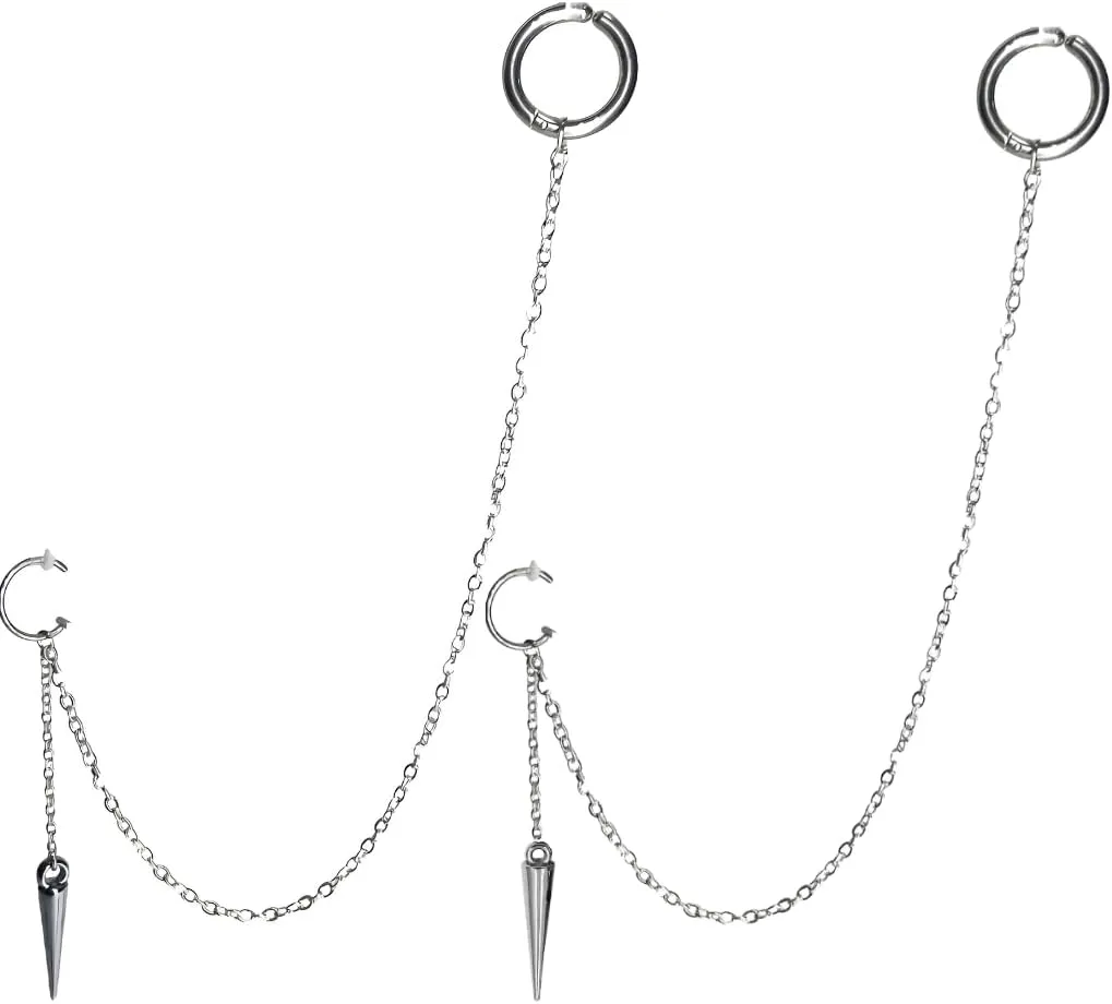 Chain piercing Fake peer 10 variation Thermal steel lip ring piercing