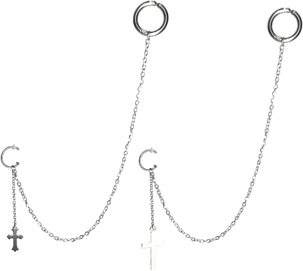 Chain piercing Fake peer 10 variation Thermal steel lip ring piercing