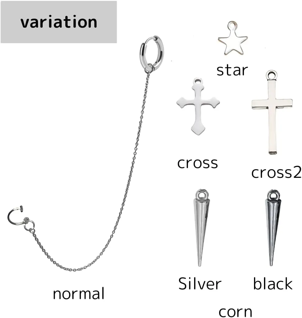 Chain piercing Fake peer 10 variation Thermal steel lip ring piercing