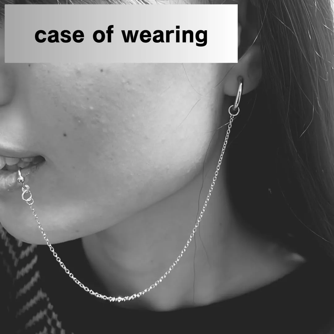 Chain piercing Fake peer 10 variation Thermal steel lip ring piercing