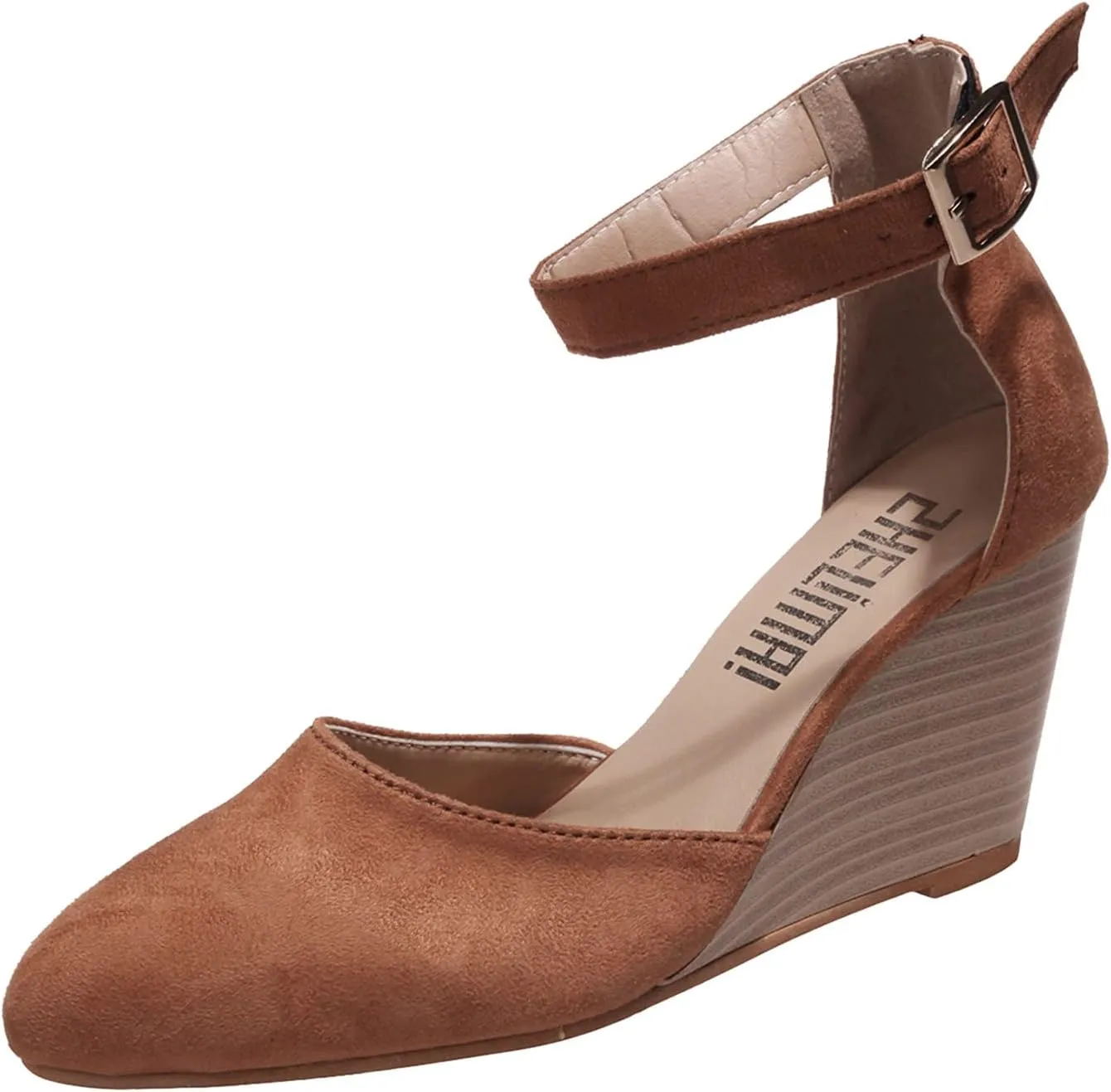 Closed Toe Wedges Heels for Women Dressy Orthopedic Platform Sandals Ankle Strap Arch Support Cork Sandals