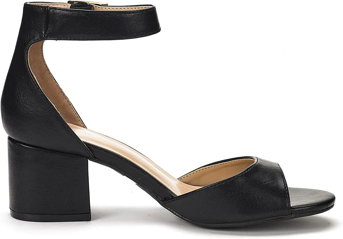 DREAM PAIRS Womens Heel Ssandals, Chunkle Fashion Low Heel Pump Ankle Strap Dress Sandal