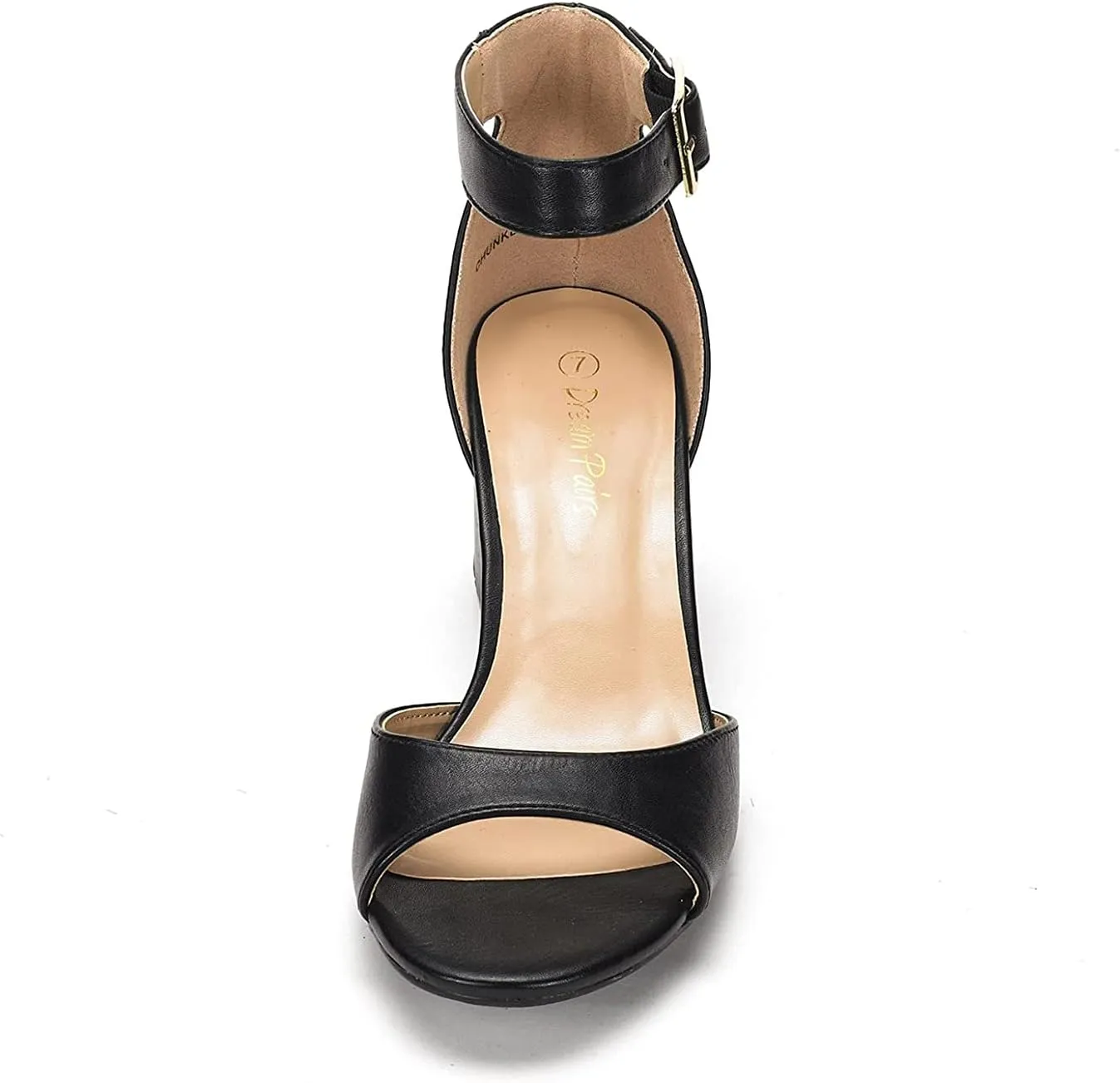 DREAM PAIRS Womens Heel Ssandals, Chunkle Fashion Low Heel Pump Ankle Strap Dress Sandal