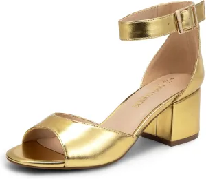 DREAM PAIRS Womens Heel Ssandals, Chunkle Fashion Low Heel Pump Ankle Strap Dress Sandal