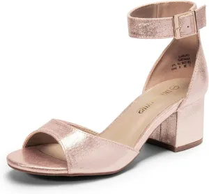 DREAM PAIRS Womens Heel Ssandals, Chunkle Fashion Low Heel Pump Ankle Strap Dress Sandal