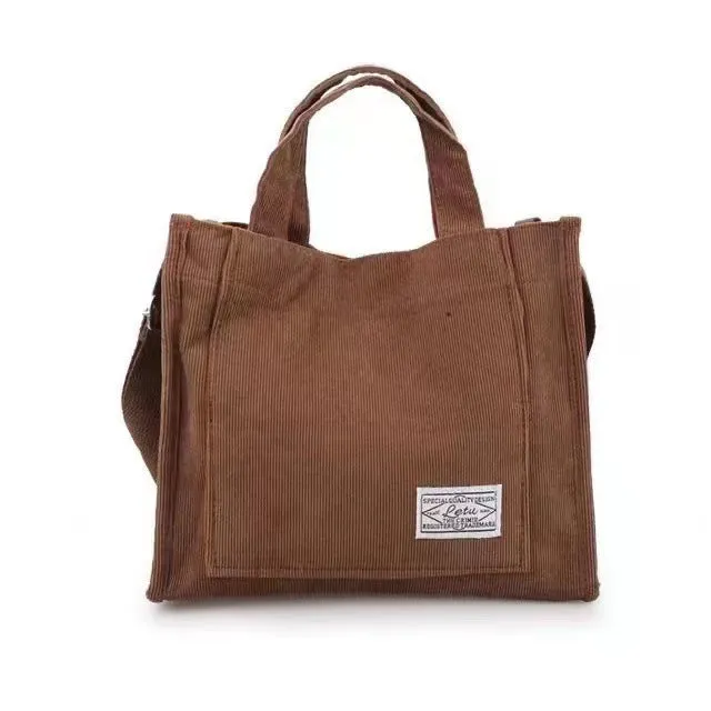 DUNNMALL Corduroy  New Small Square Bag Fashion Women's Bags Foreign Trade Trendy Hand-Carrying Bag Single Shoulder Crossbody Bag Cross-Border