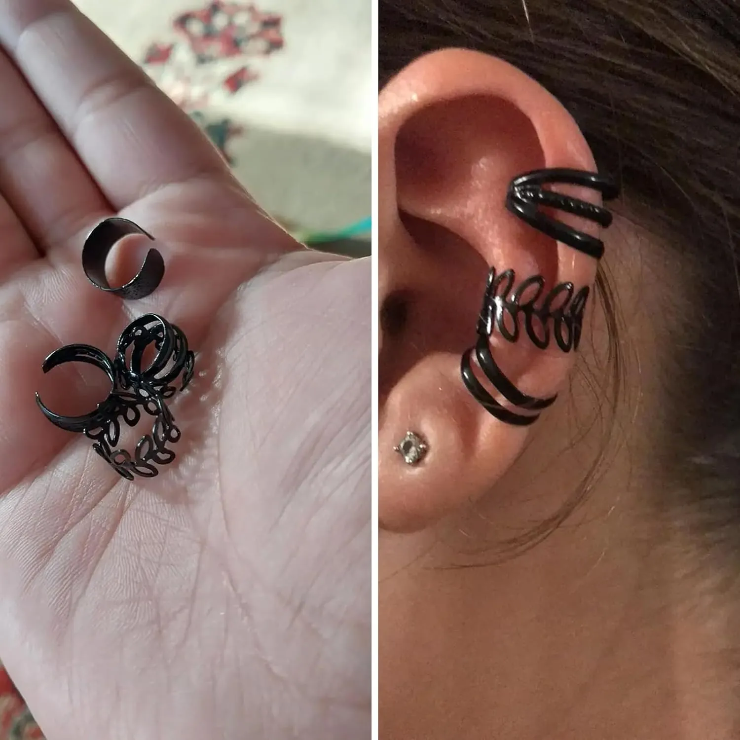 Ear Cuff Earrings for Women Ear Cuffs Non Piercing Clip On Cartilage Earrings Gold Knot Earrings for Women Round Huggie Non Pierced Jewelry Gifts Trendy Stuff