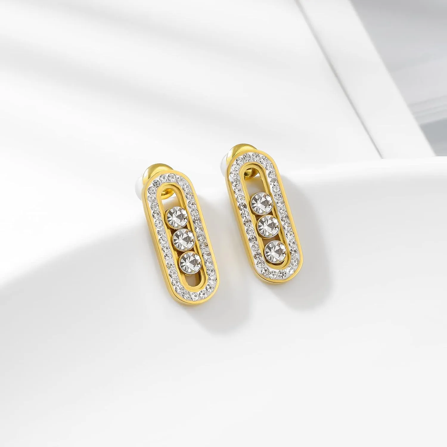 Earrings for Women Handmade Stud Earrings for Women Trendy Stainless Steel Stud Earrings for Women's Flat Back Earrings for Women, Men, and Girls Gold Fashionable Stylish Earring Studs