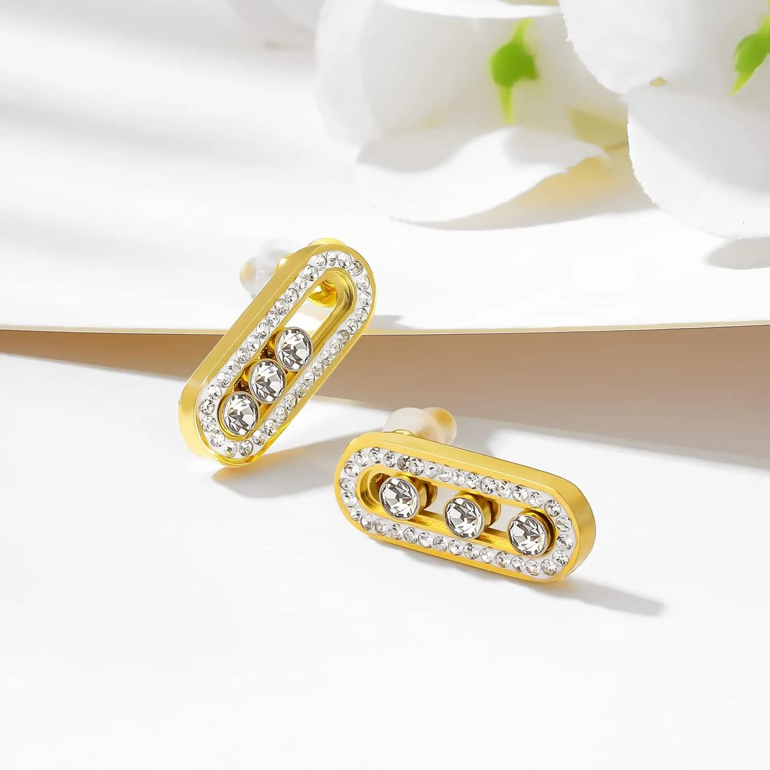 Earrings for Women Handmade Stud Earrings for Women Trendy Stainless Steel Stud Earrings for Women's Flat Back Earrings for Women, Men, and Girls Gold Fashionable Stylish Earring Studs