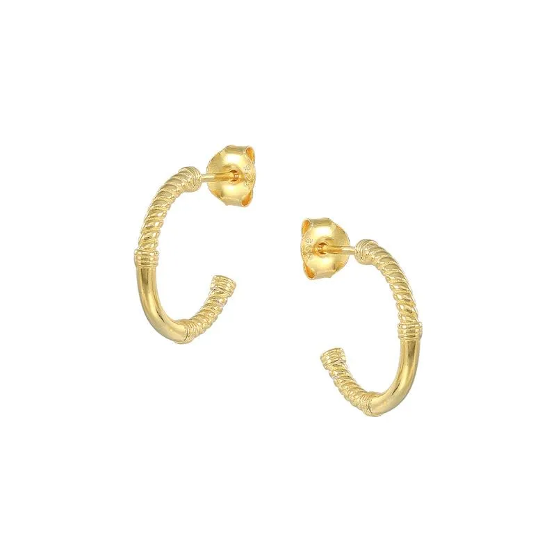 Effortless Elegance: 925 Silver French Minimalist Circle Twist Hoop Earrings (silver)
