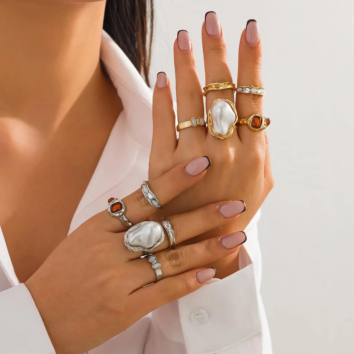 Elegant Gold Rings for Women Stackable & Knuckle Gold Rings Hypoallergenic Chunky Gold Rings for Women Adjustable Midi Rings Elegant Dainty Rings Jewelry for Women